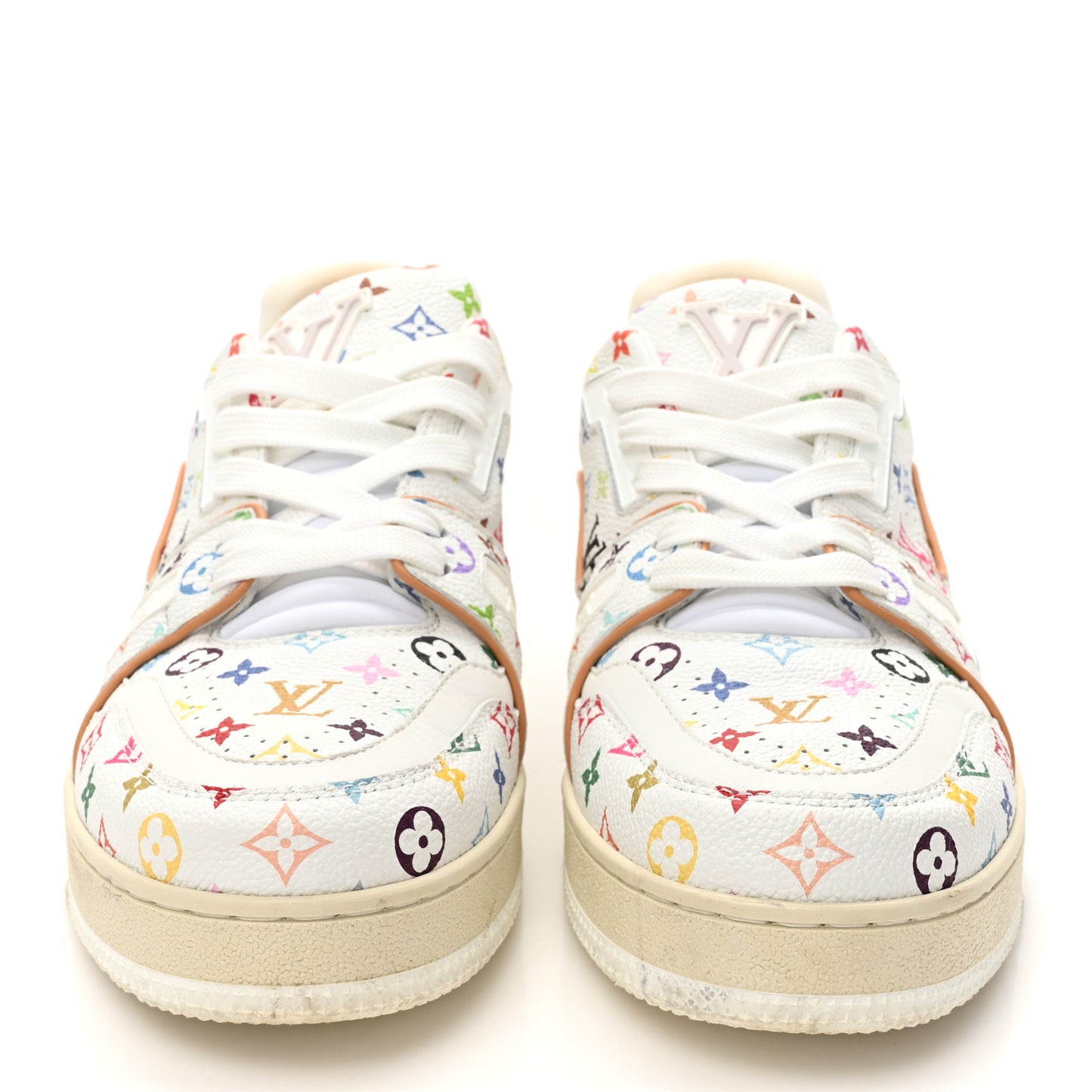 LV X TM Calfskin Monogram Multicolor Womens LV Trainer Sneakers 39 White