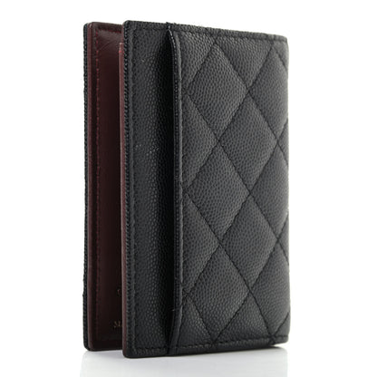 Chanel Caviar Quilted Card Holder Wallet Black 3 of 7