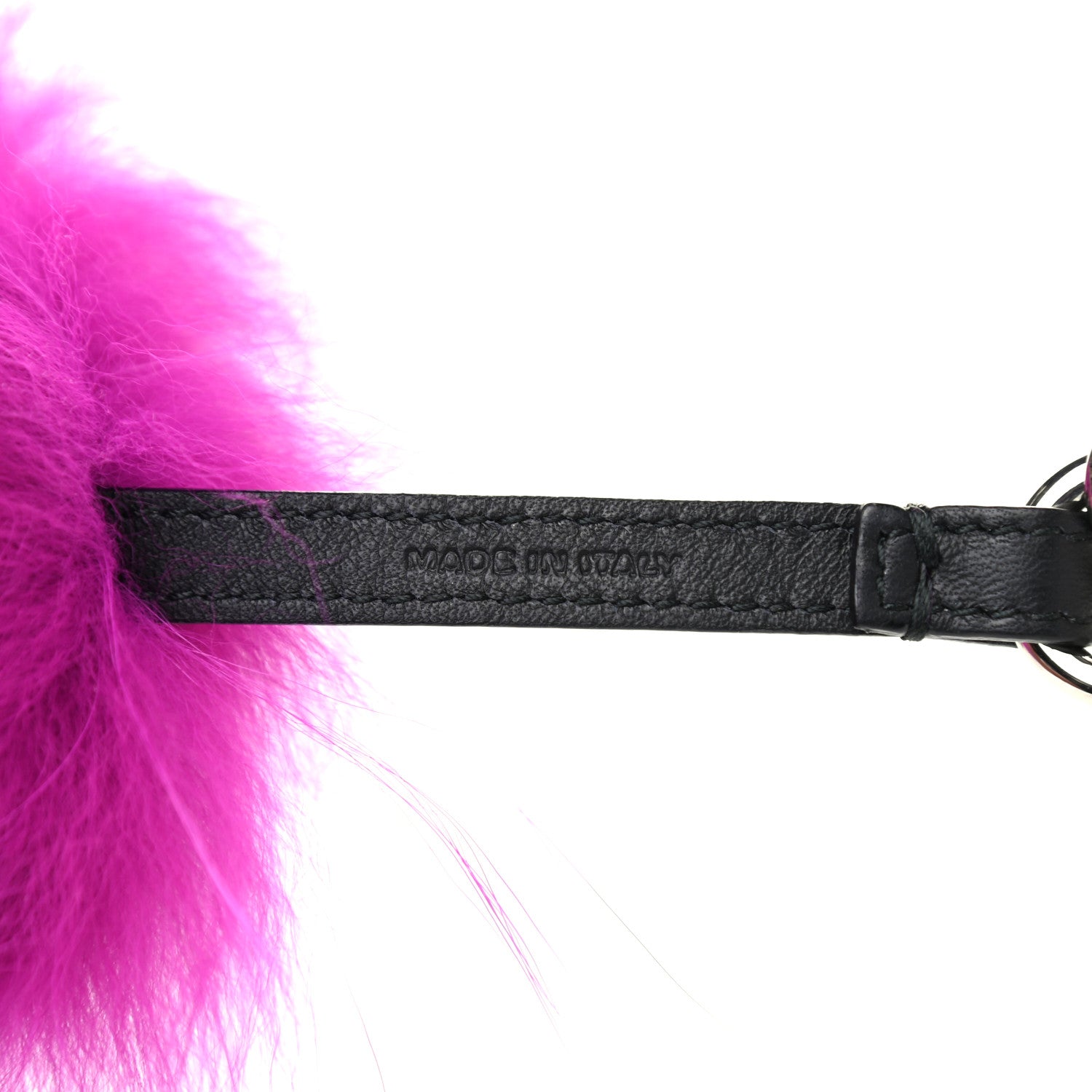Fendi Fox Mink Goat Fur Oret Monster Bag Bug Charm Orchid Black 4 of 4