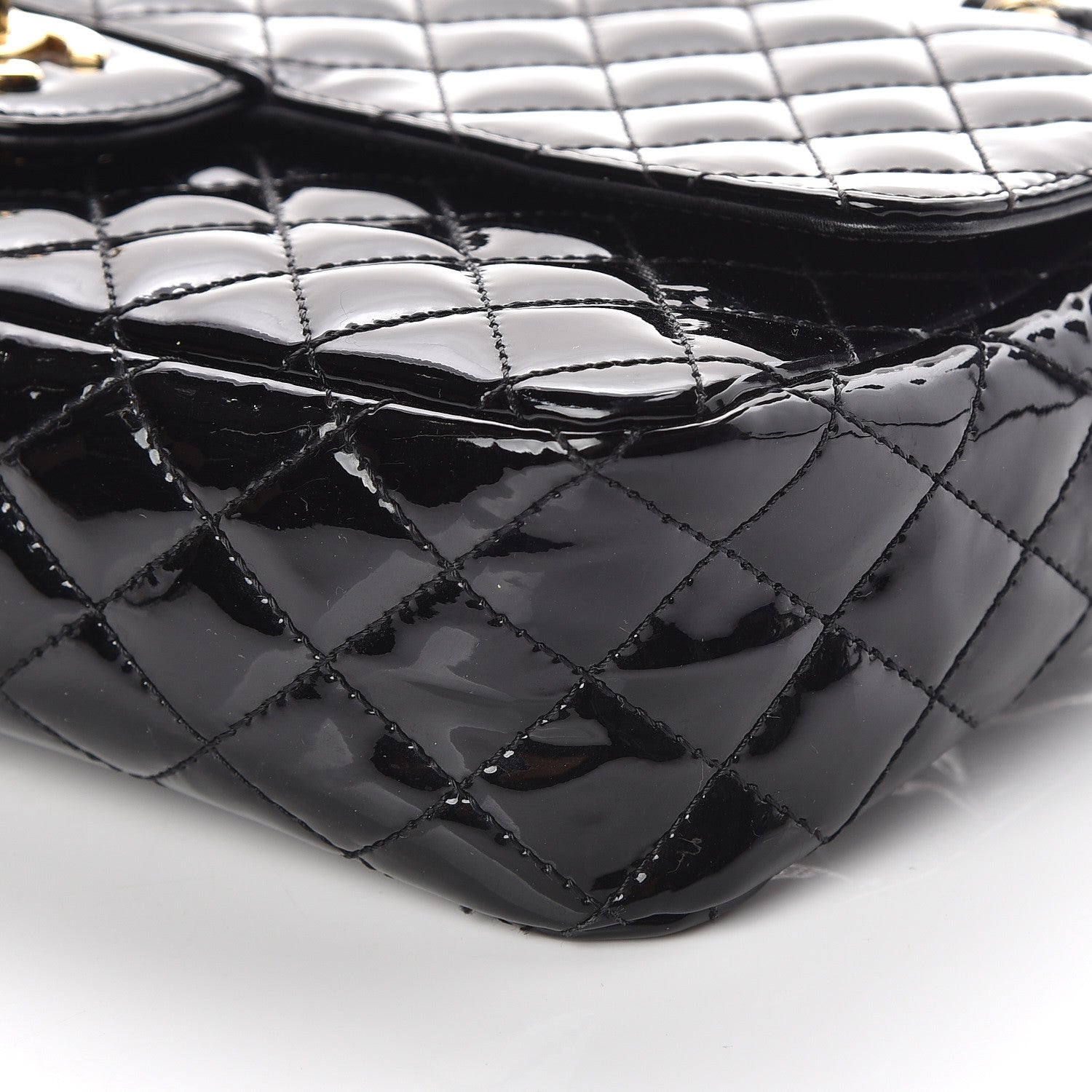 Chanel Patent Calfskin Quilted Valentine Charms Medium Single Flap Black 6 of 11