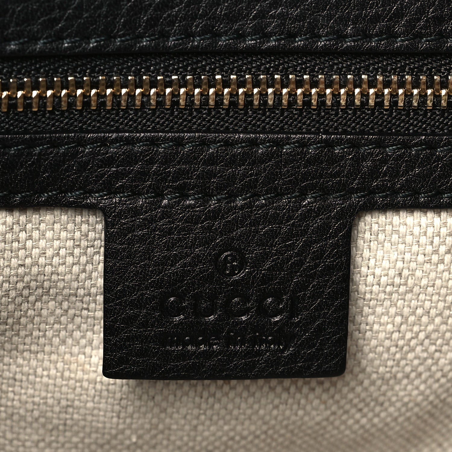 Gucci Pebbled Calfskin Medium Soho Chain Shoulder Bag Black 6 of 10