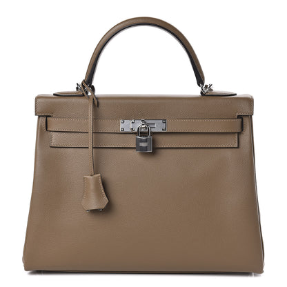 Hermes Evercolor Kelly Retourne 32 Beige De Weimar 1 of 40
