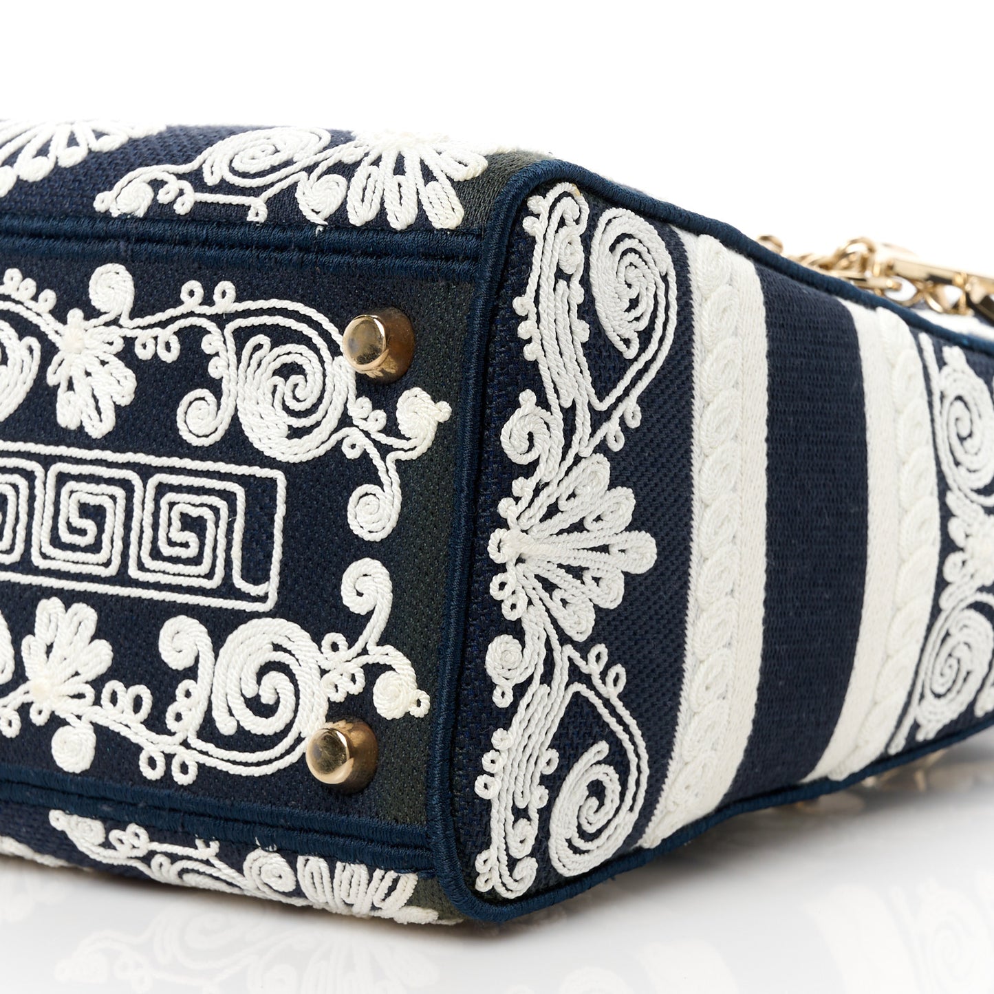 Embroidered Cornely Medium Lady D-Lite Blue White