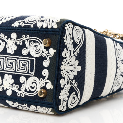 Christian Dior Embroidered Cornely Medium Lady D-Lite Blue White 10 of 11