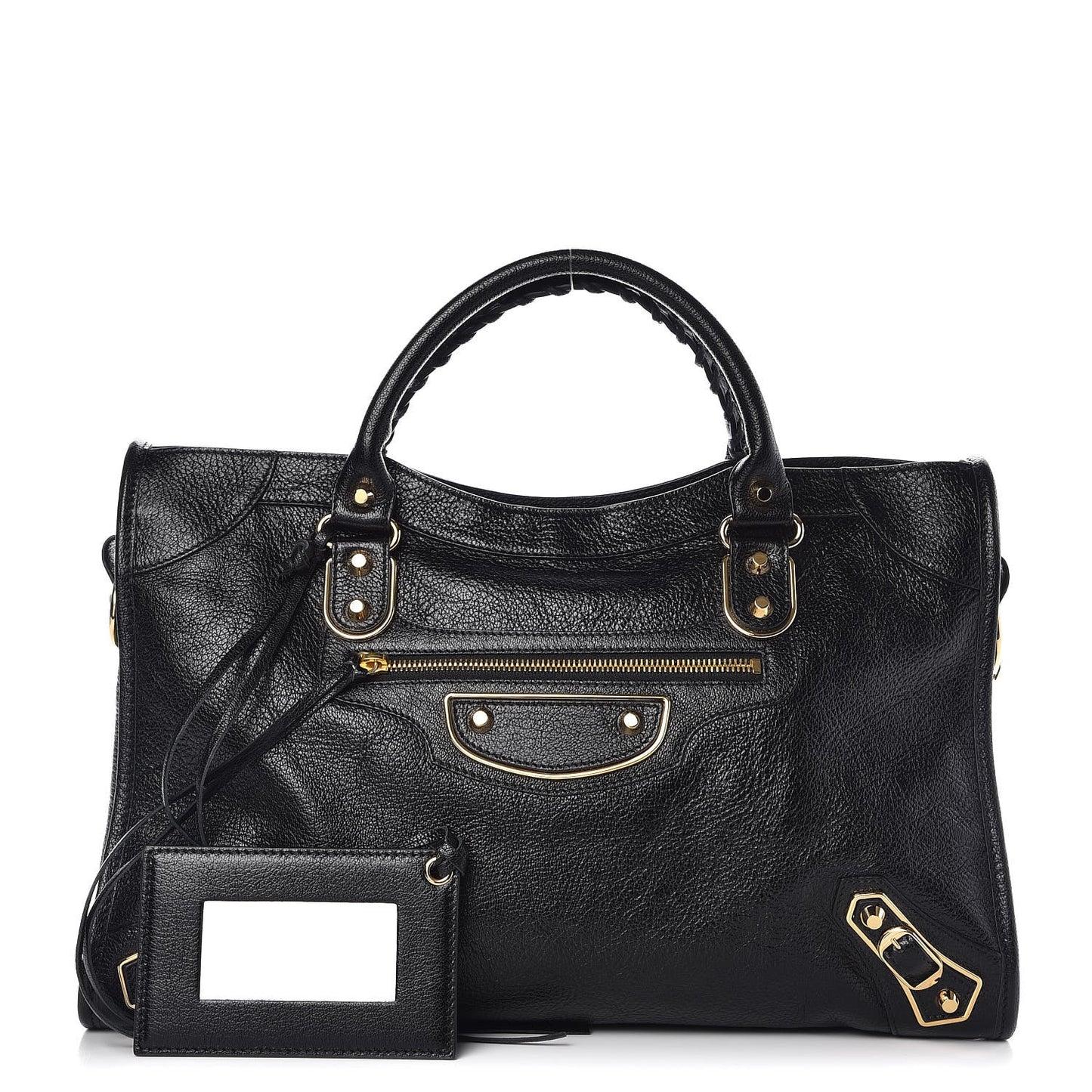 Chevre Gold Metallic Edge Hardware City Black