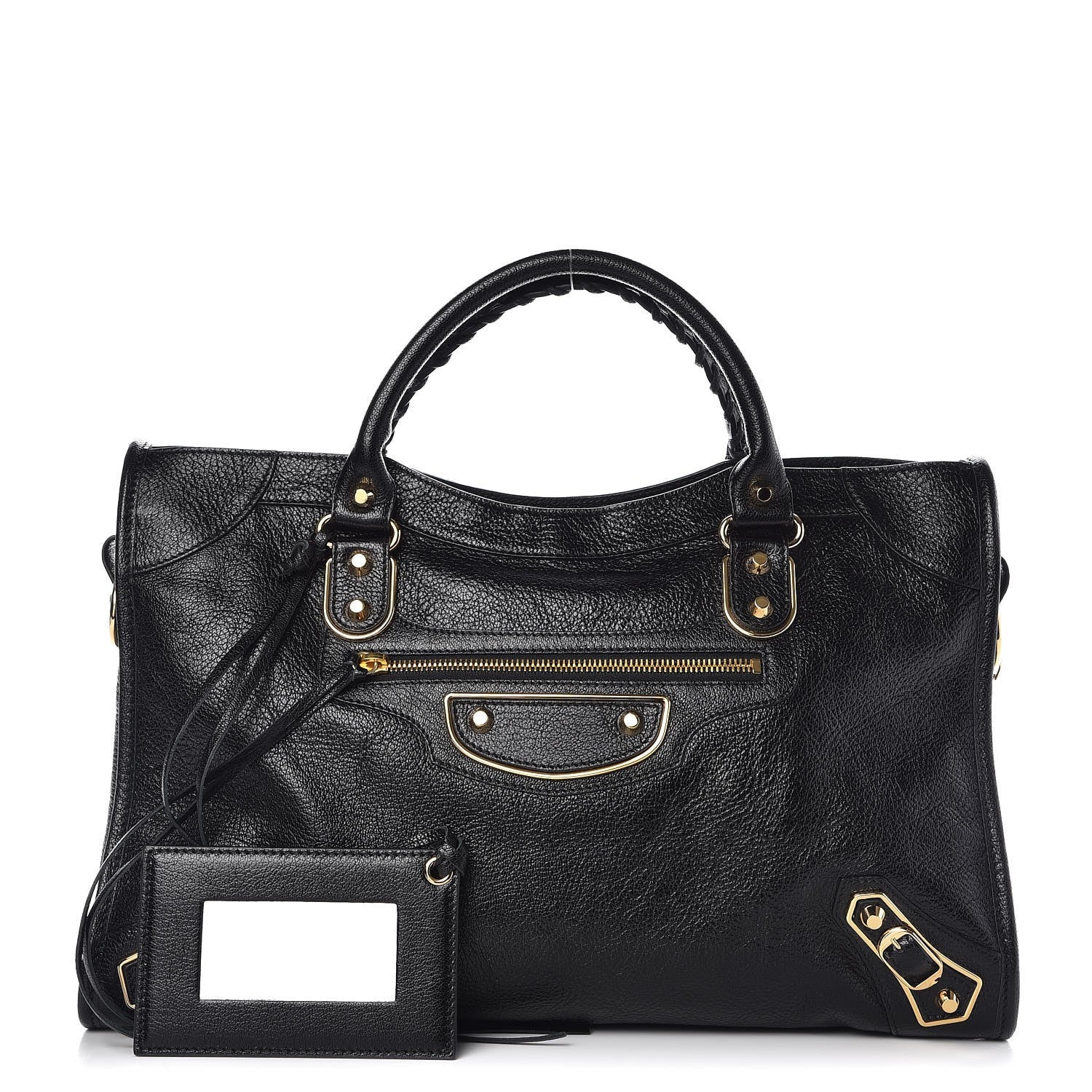 Balenciaga Chevre Gold Metallic Edge Hardware City Black 1 of 7