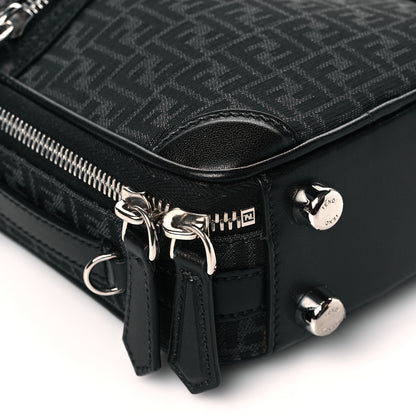 Fendi Recycled Fabric Jacquard Vitello Astro Micro FF Mini Trolley Bag Asfalto Black 9 of 10
