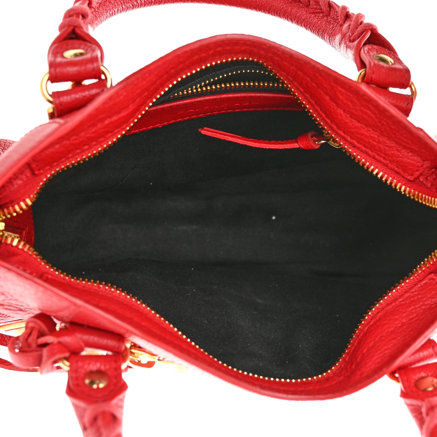 Balenciaga Chevre Gold Metallic Edge Hardware Mini City Rouge Grenade 5 of 11