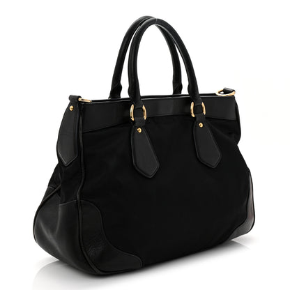 Prada Tessuto Nylon Soft Calf Tote Black 3 of 10