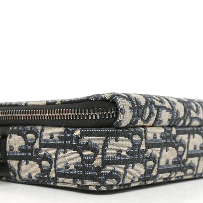 Christian Dior Oblique Pouch Navy Blue 8 of 9