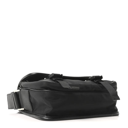 Prada Re-Nylon Saffiano Pocket Double Snap Buckle Messenger Shoulder Bag Black 4 of 10
