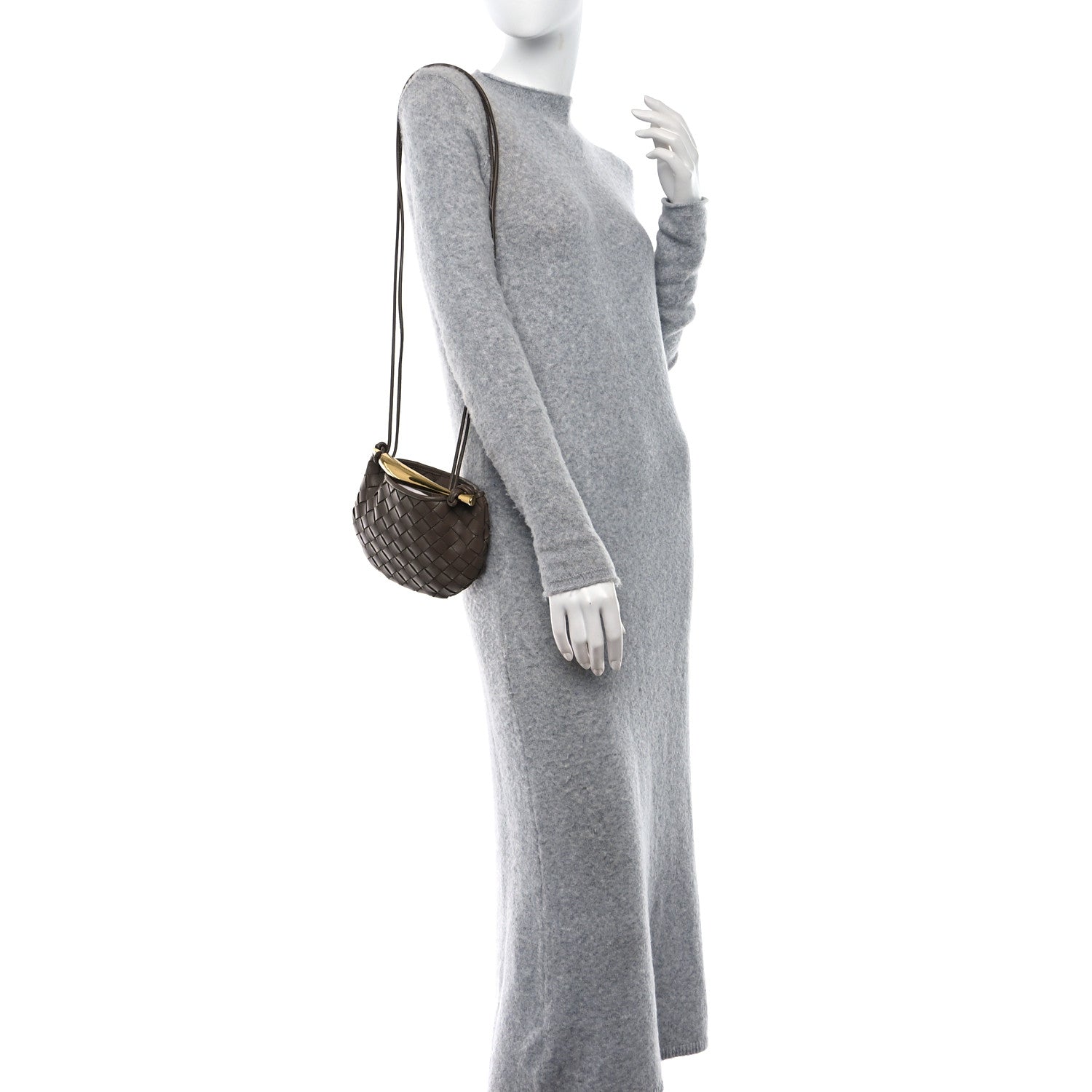 Bottega Veneta Nappa Intrecciato Mini Sardine Bag Taupe Grey 2 of 10