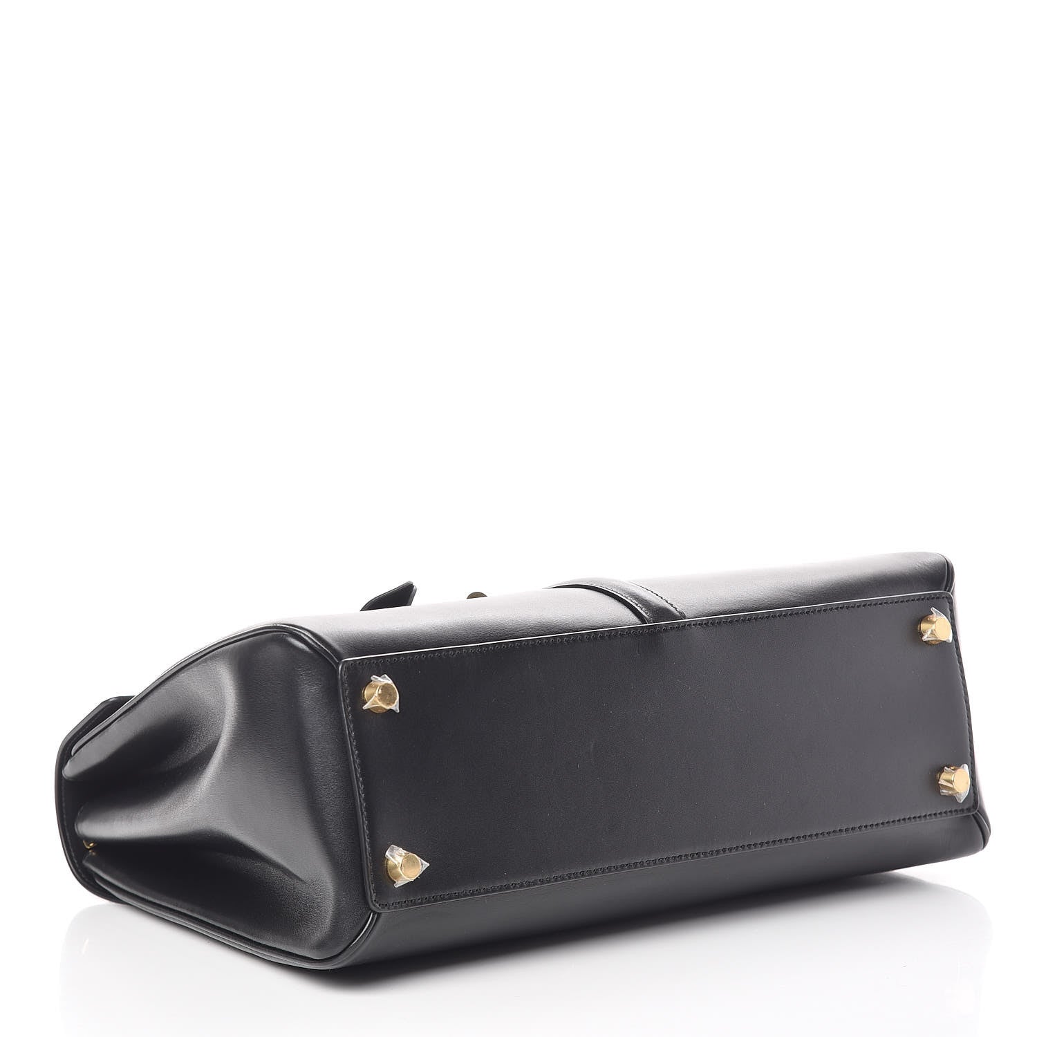 Celine Satinated Calfskin Medium 16 Top Handle Bag Black 4 of 15