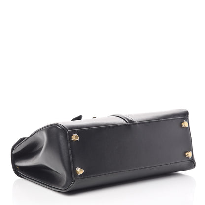 Celine Satinated Calfskin Medium 16 Top Handle Bag Black 4 of 15
