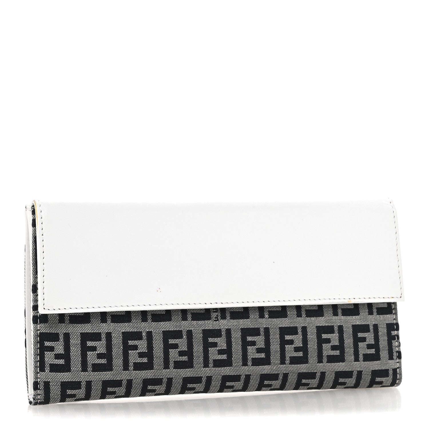 Fendi Zucchino Forever Continental Wallet Navy White 3 of 10