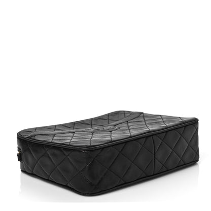 Chanel Lambskin Quilted CC Tassel Camera Case Black 4 of 8