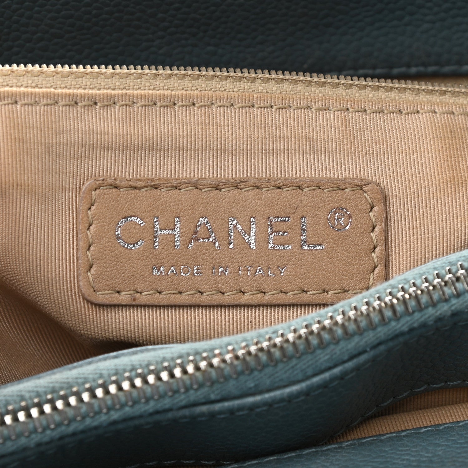 Chanel Caviar Quilted Grand Shopping Tote GST Blue 5 of 14