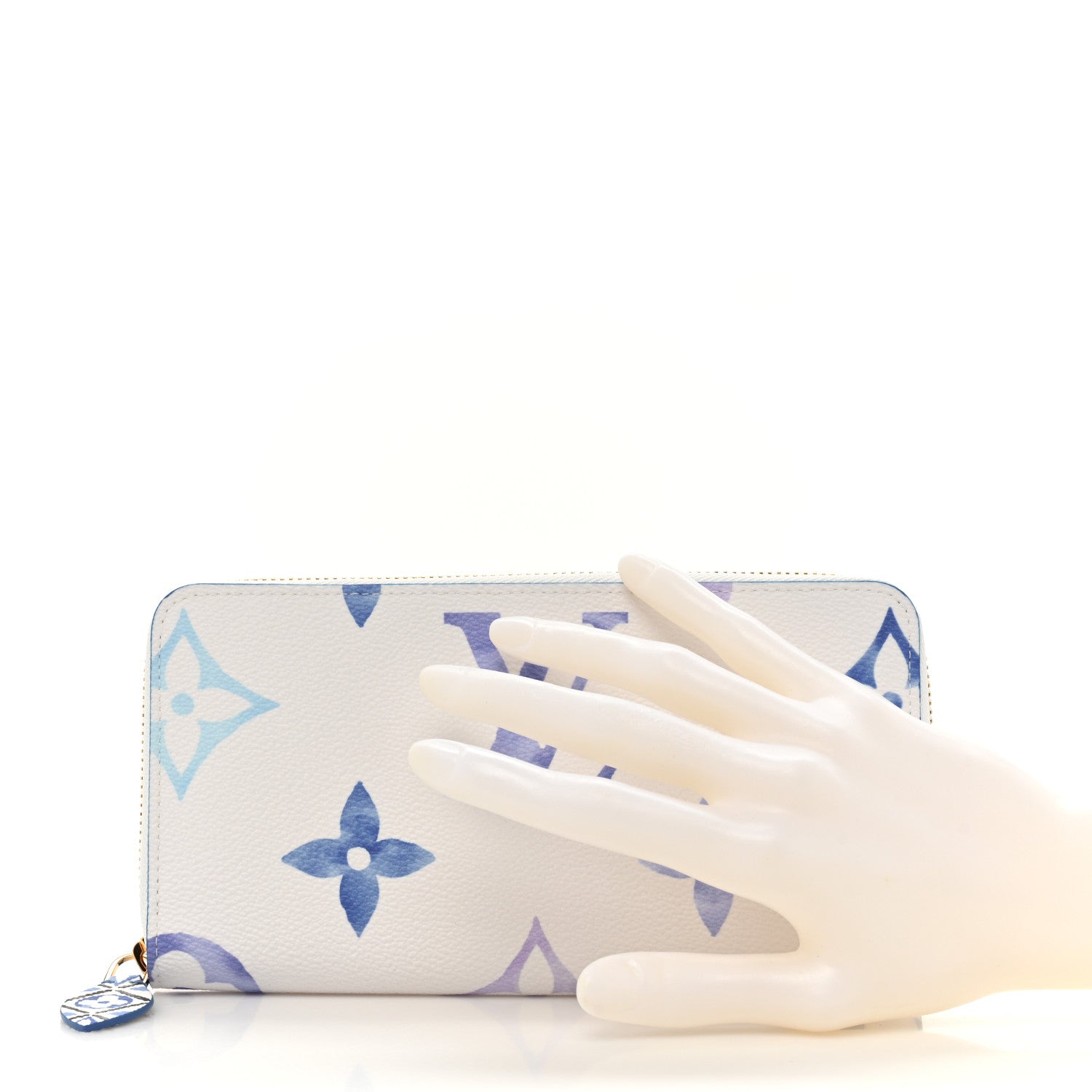 Louis Vuitton Monogram Giant By The Pool Zippy Wallet Resort Blue 2 of 12