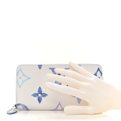 Louis Vuitton Monogram Giant By The Pool Zippy Wallet Resort Blue 2 of 12