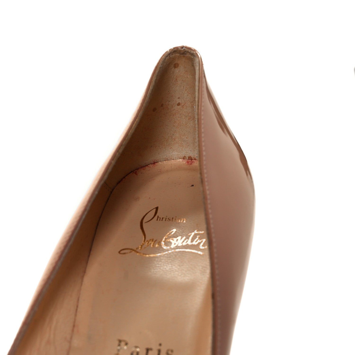 Christian Louboutin Patent Pigalle 100 Pumps 38.5 Nude 8 of 8