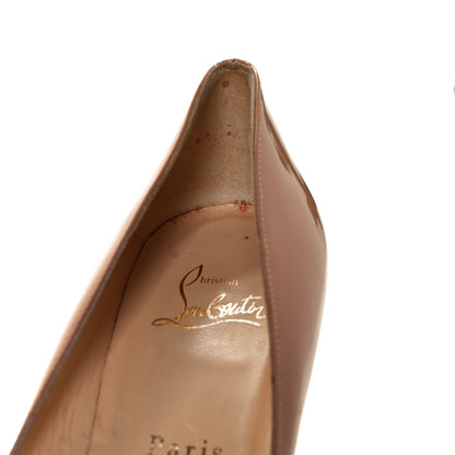 Christian Louboutin Patent Pigalle 100 Pumps 38.5 Nude 8 of 8