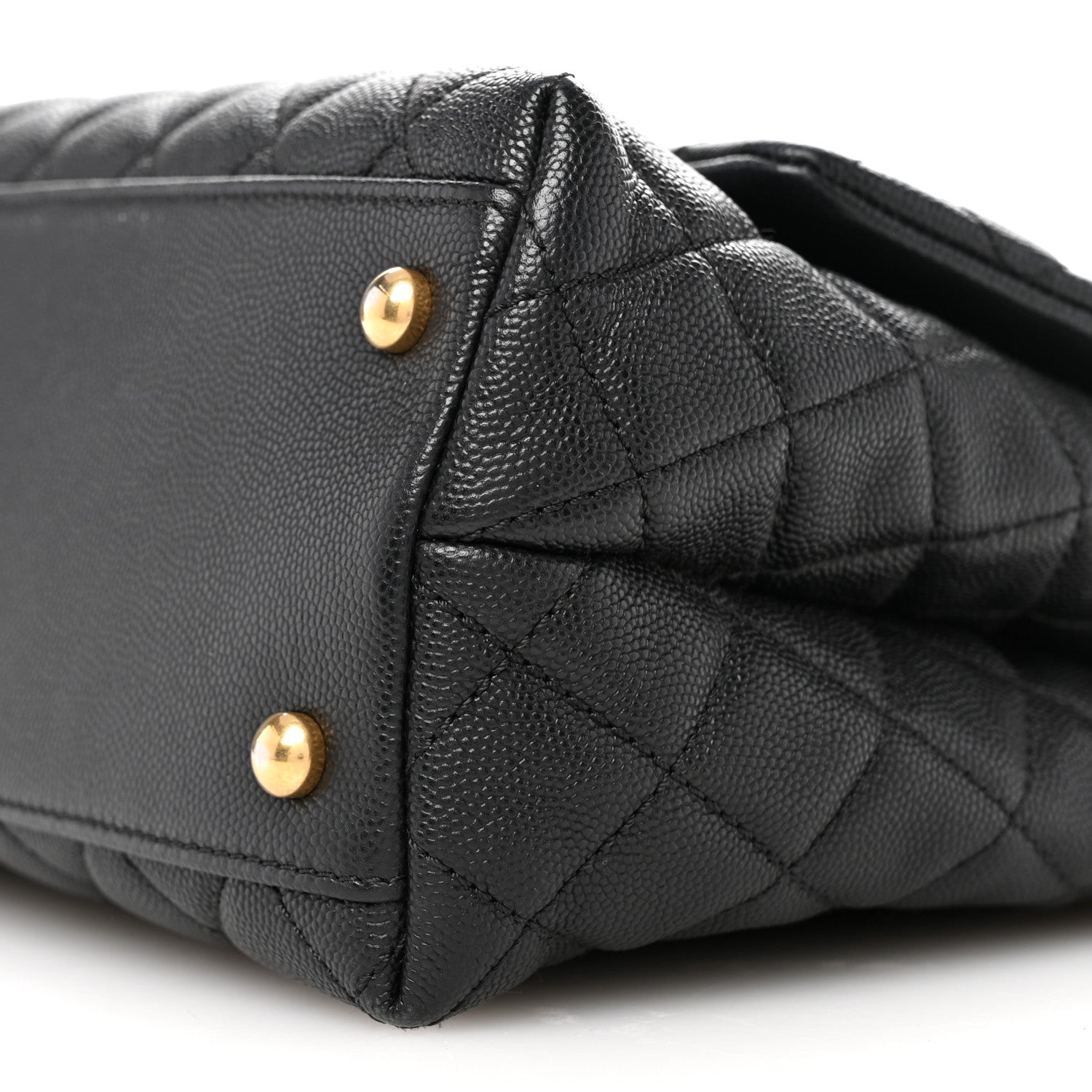 Chanel Caviar Quilted Small Coco Handle Flap Black 10 of 12