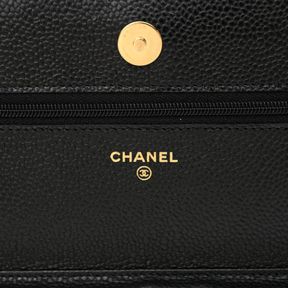 Chanel Caviar Quilted Wallet on Chain WOC Black 6 of 14