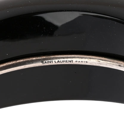 Saint Laurent Brass Dome Bracelet M Black Silver 4 of 4