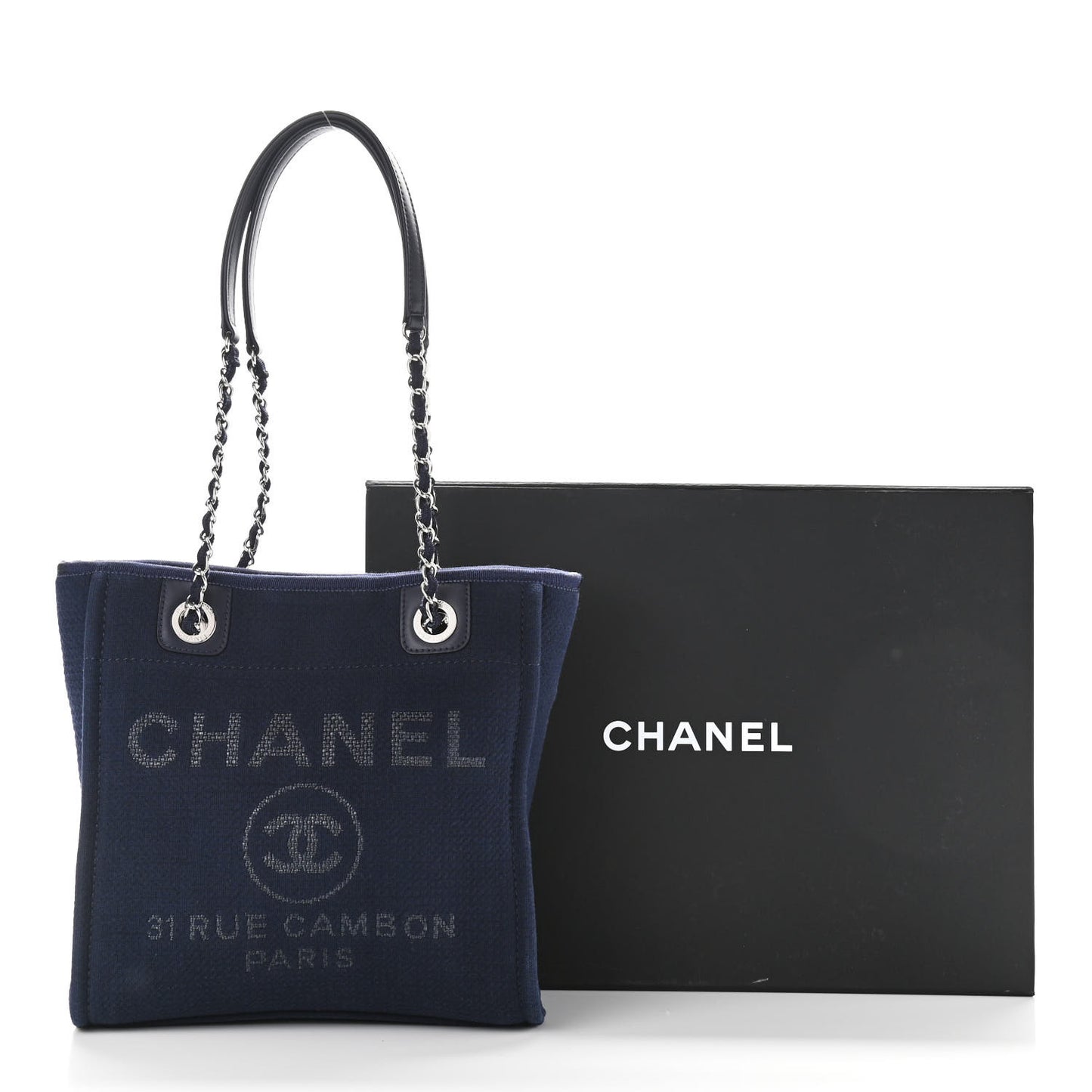Mixed Fibers Mini Deauville Tote Dark Blue