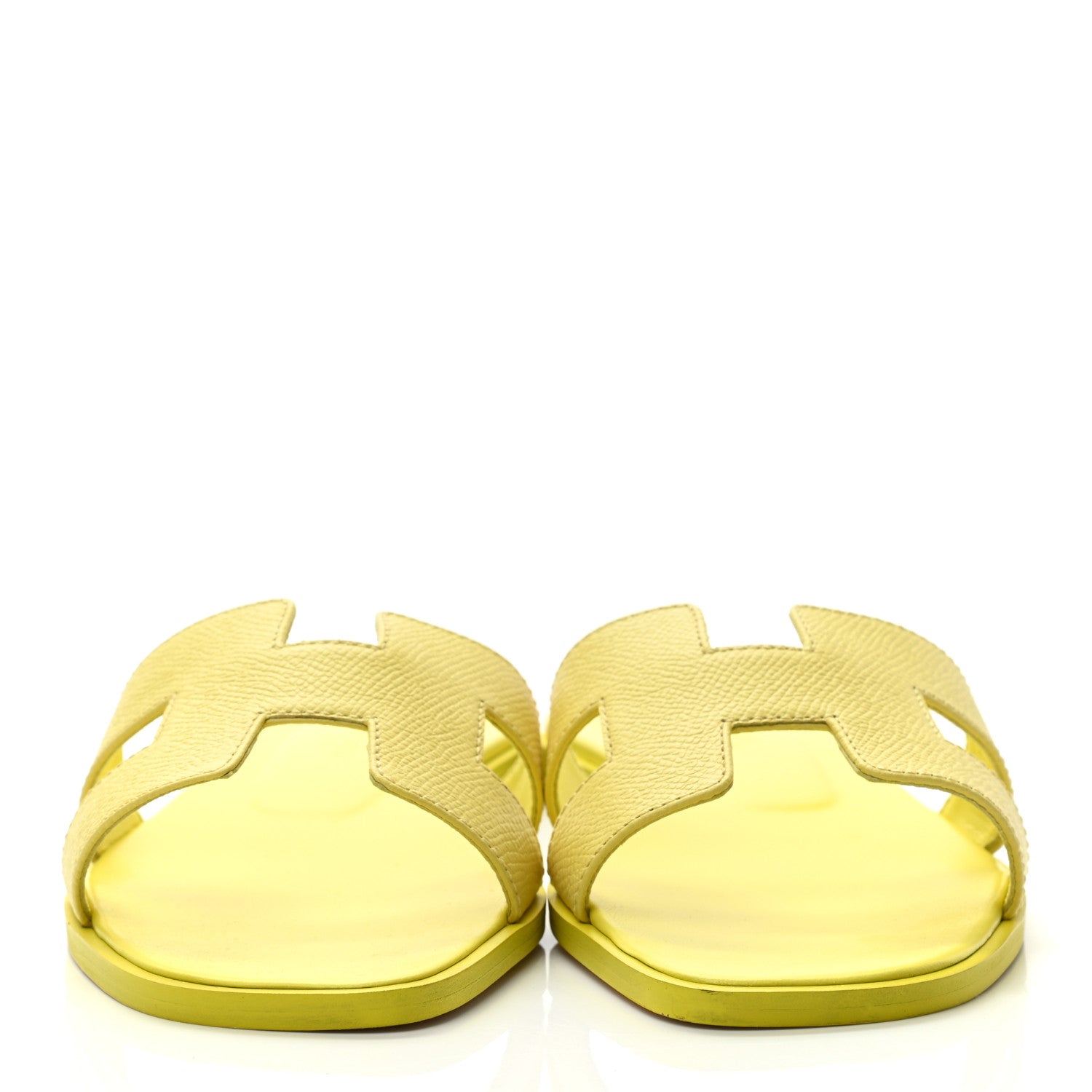 Hermes Epsom Oran Sandals 37 Jaune Pollen 2 of 10