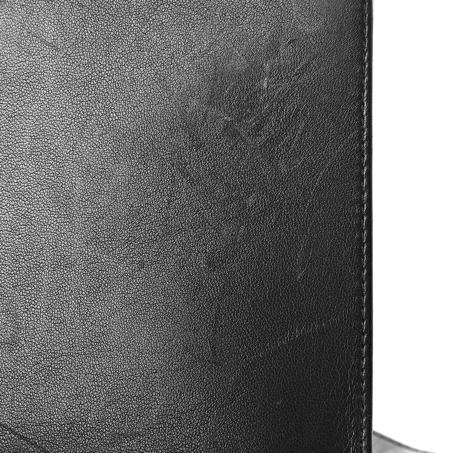 Calfskin Tweed Sequin Stitched Medium Boy Flap Black White