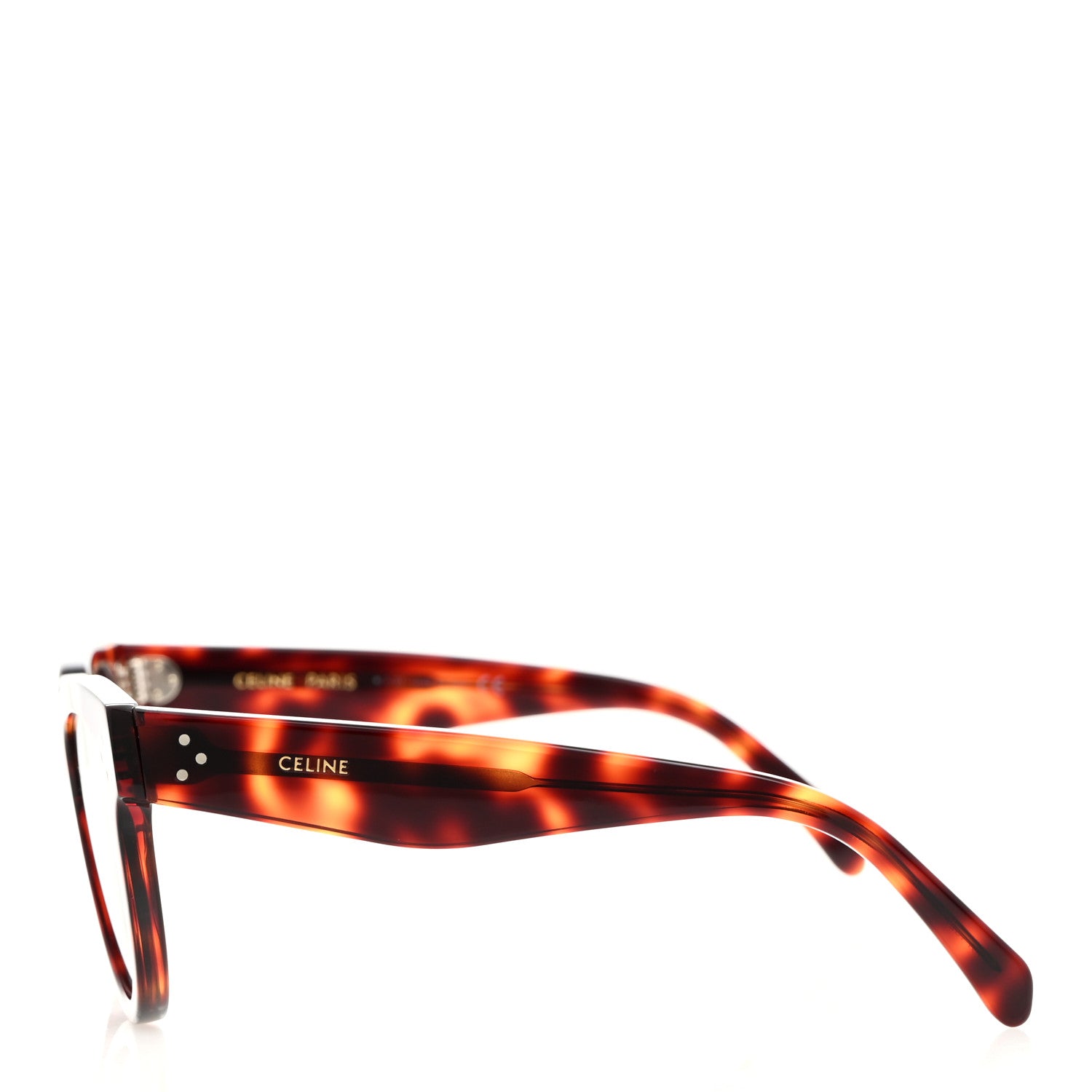 Celine Acetate Round Sunglasses CL4003IN Tortoise 3 of 7