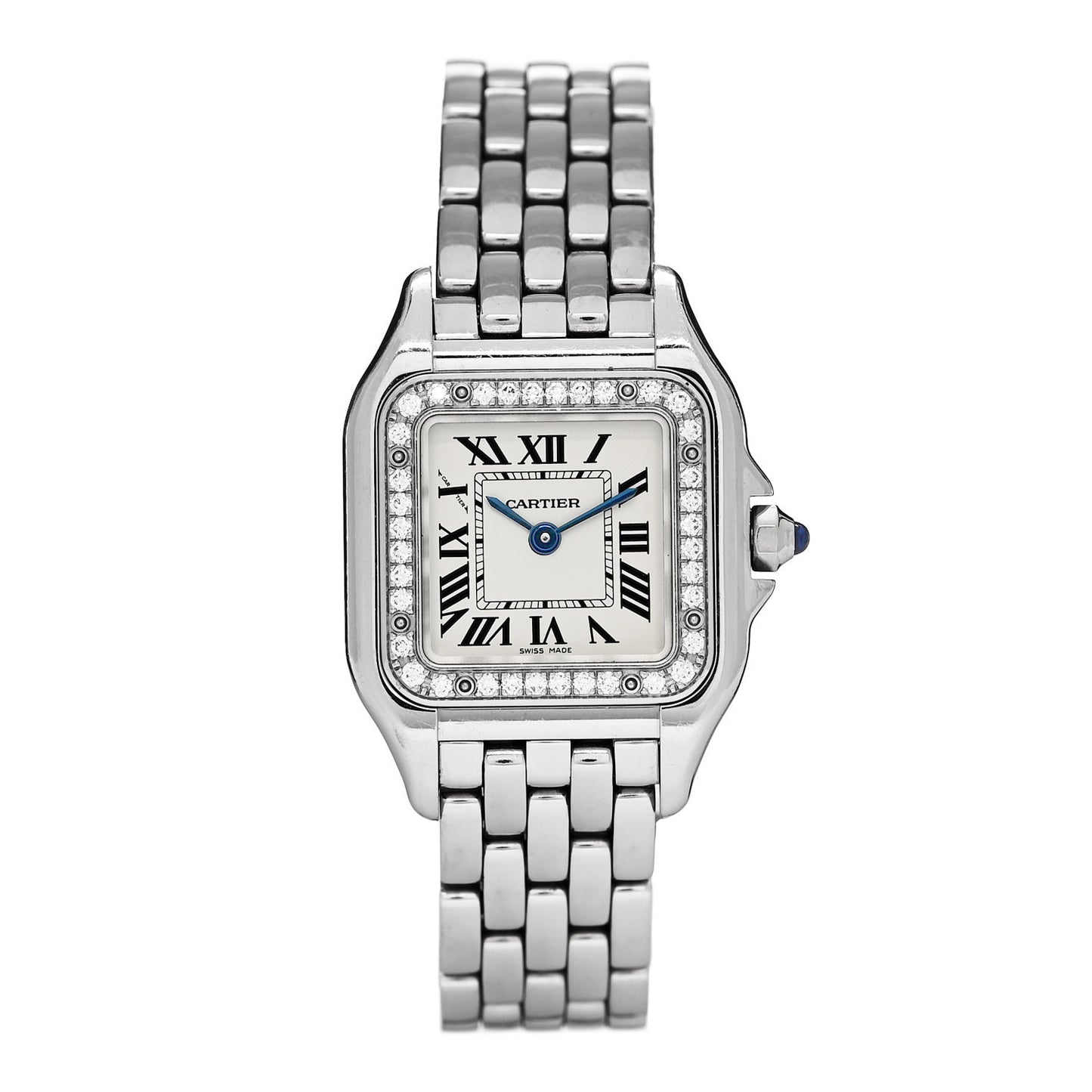 Stainless Steel Diamond 22mm Panthere Quartz Watch