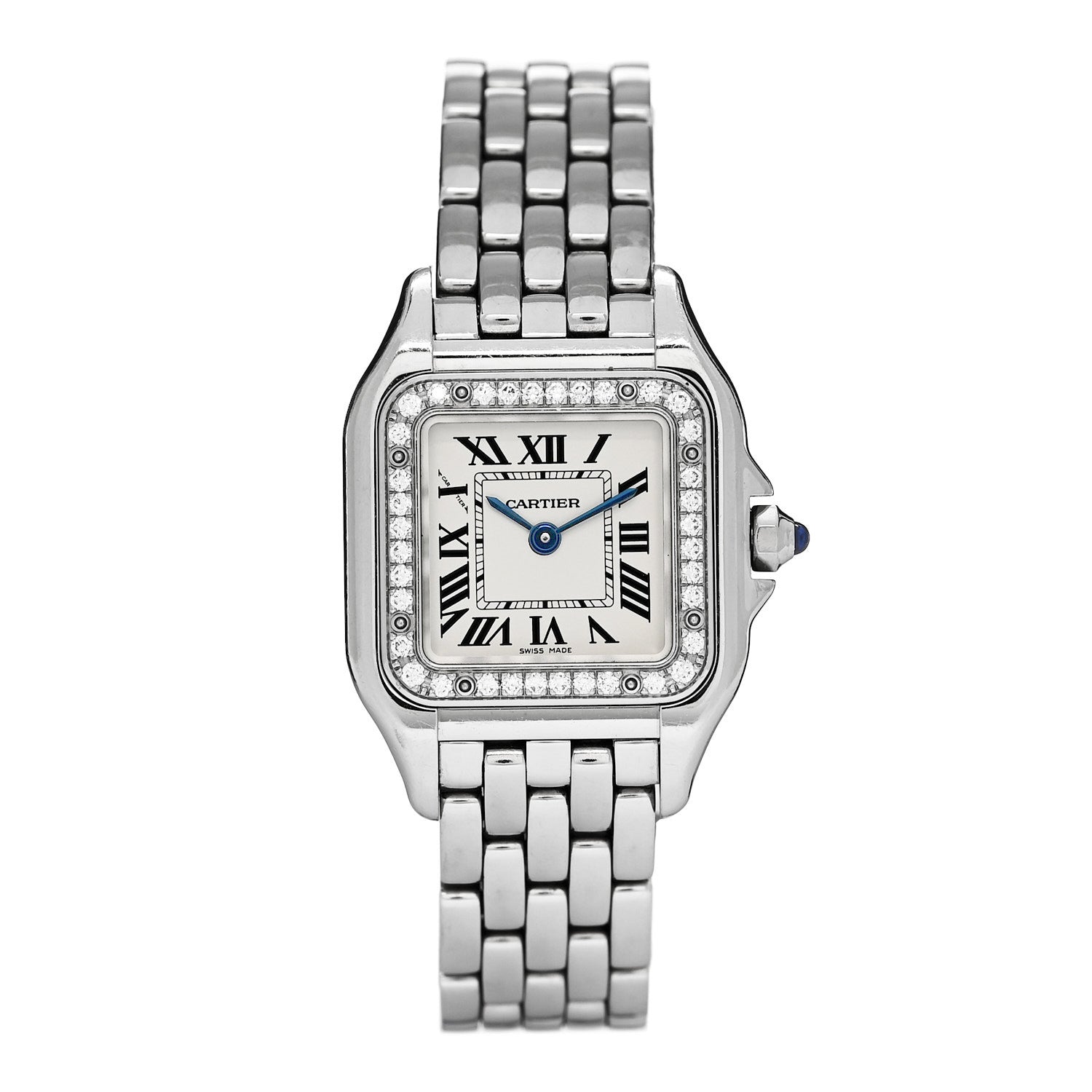 Cartier Stainless Steel Diamond 22mm Panthere Quartz Watch 1 of 4