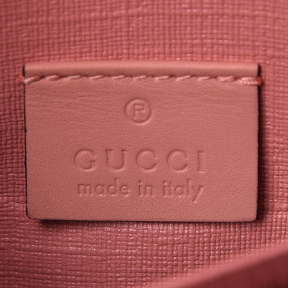 Gucci GG Supreme Monogram Embroidered Face Continental Wallet Pink 6 of 7