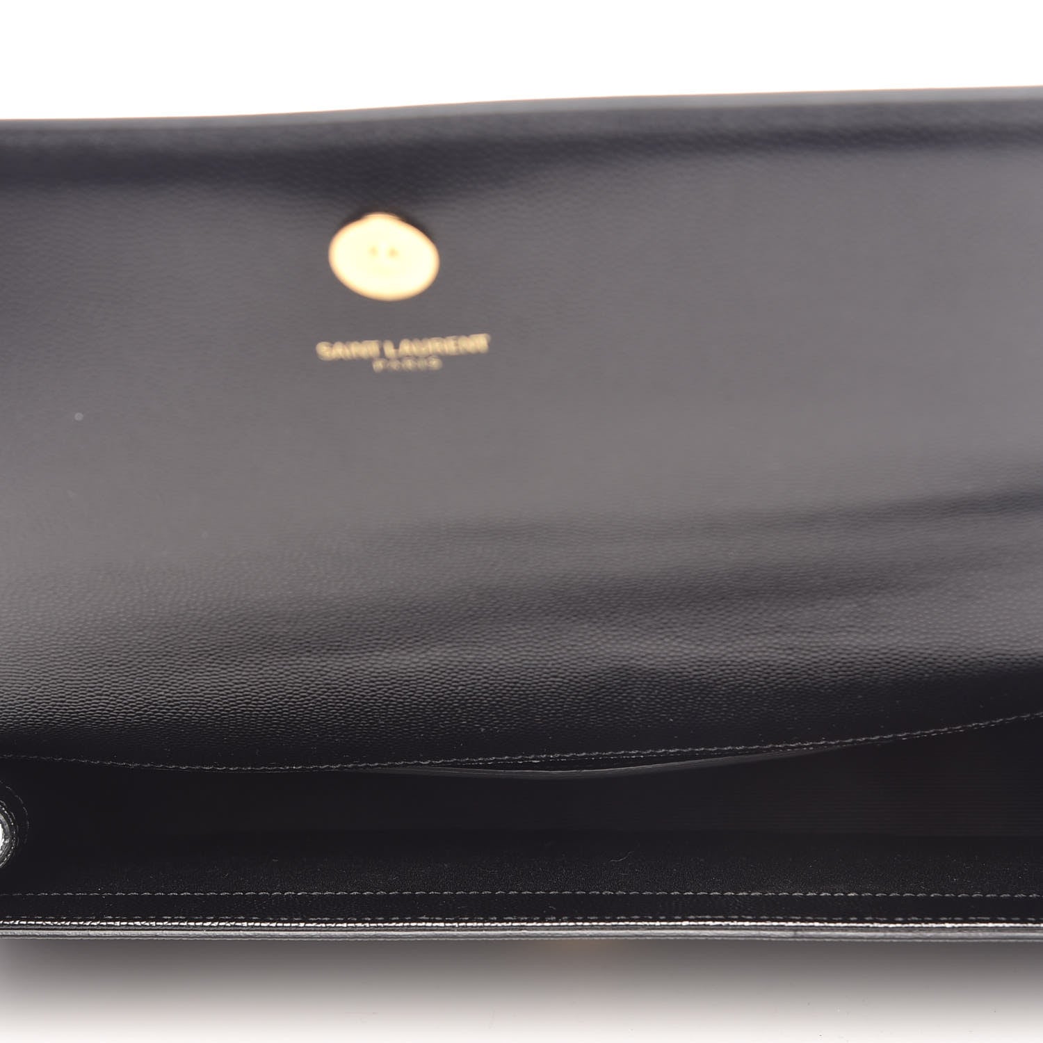 Saint Laurent Grain De Poudre Monogram Cassandre Clutch Black 7 of 9