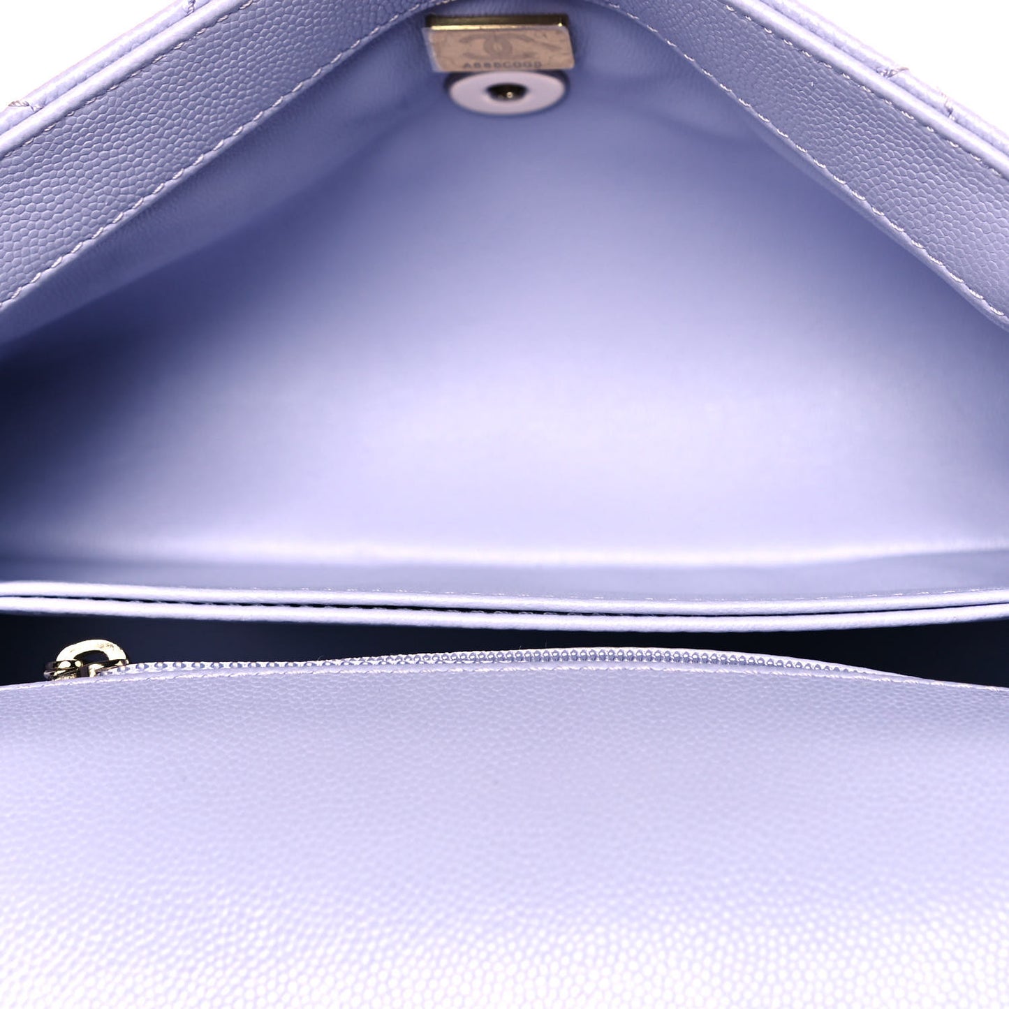 Caviar Quilted Mini Coco Handle Flap Light Purple