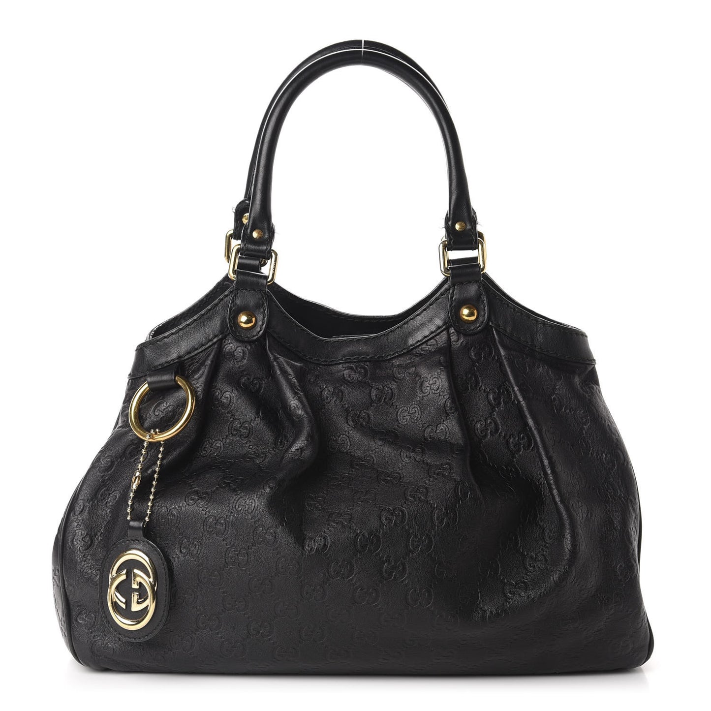 Guccissima Medium Sukey Tote Black