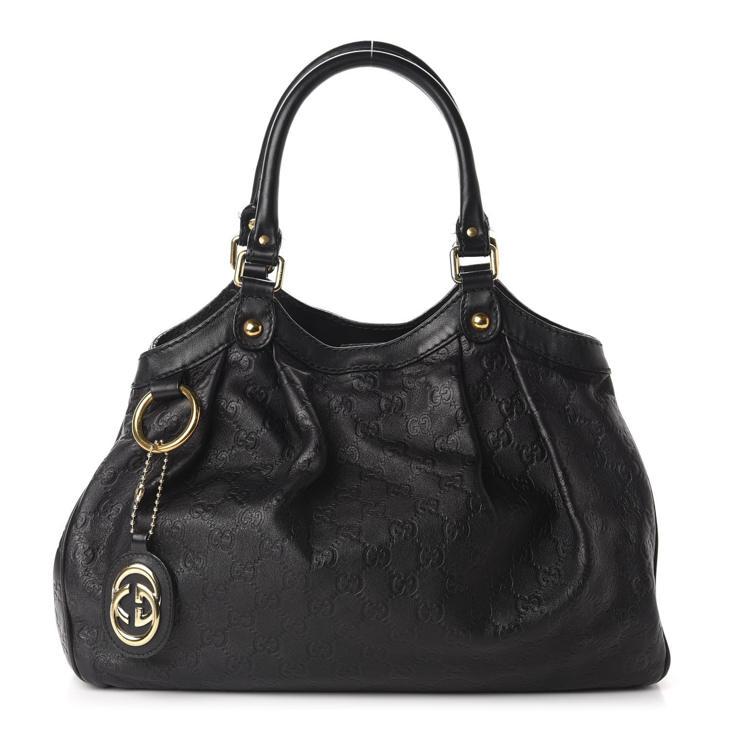 Gucci Guccissima Medium Sukey Tote Black 1 of 14
