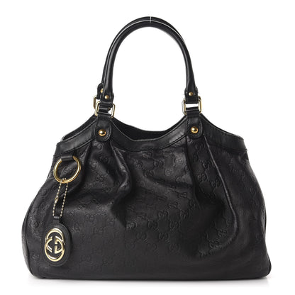 Gucci Guccissima Medium Sukey Tote Black 1 of 14