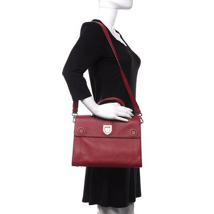 Christian Dior Bullcalf Medium Diorever Flap Red 2 of 10