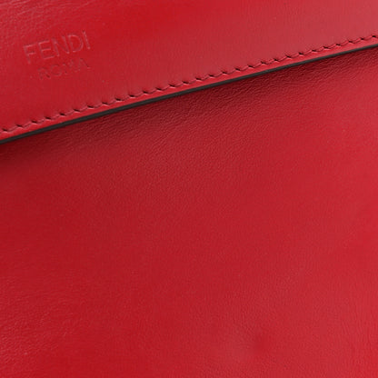 Fendi Vitello Century F is Fendi Bi-Color FF 1974 Embossed Small Kan I Shoulder Bag Fragola Maya Black 13 of 13