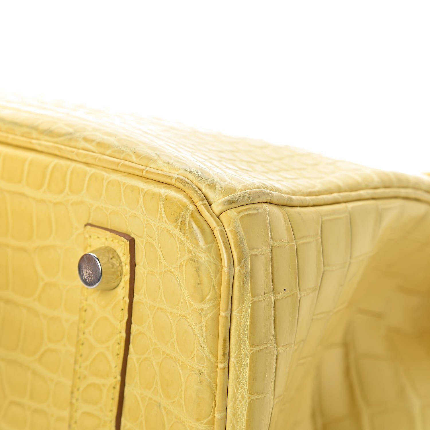 Hermes Matte Porosus Crocodile Birkin 35 Mimosa 35 of 39
