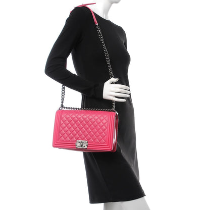 Chanel Lambskin Quilted New Medium Boy Flap Pink 2 of 12