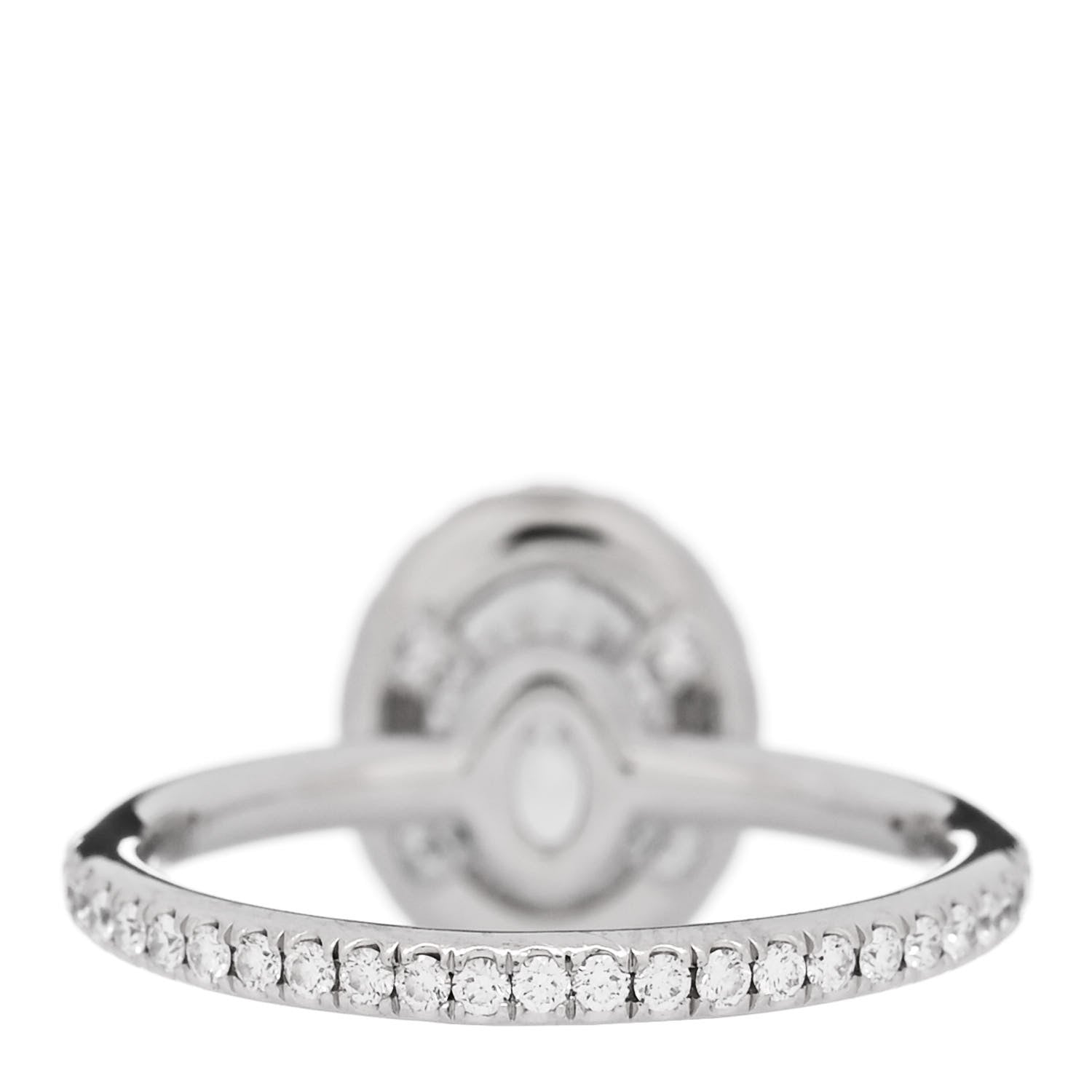 Harry Winston Platinum Diamond 1.02ct The One Oval Shaped Micropave Engagement Ring 48 4.5 4 of 7