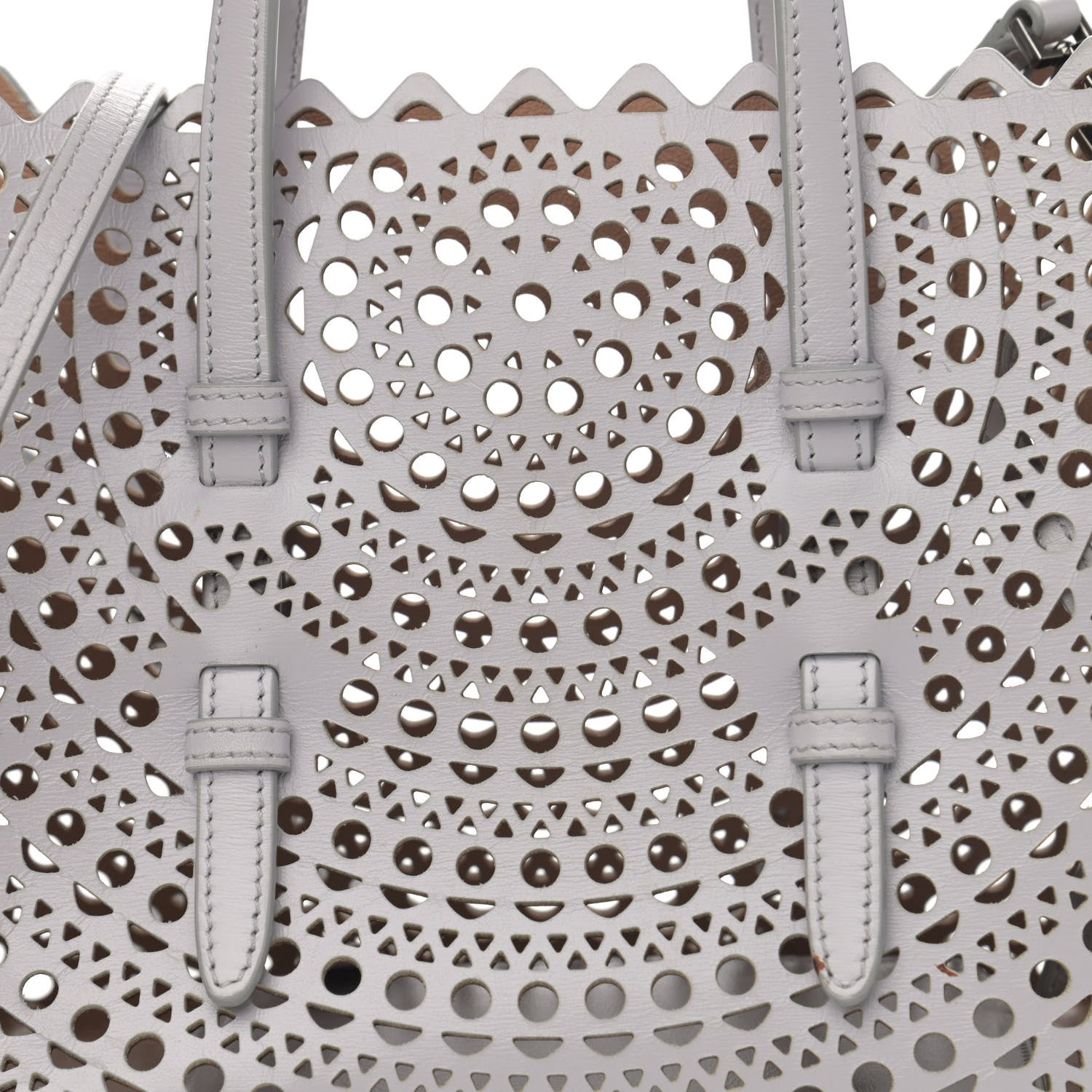 Alaia Calfskin Vienne Mina 20 Bag Perle 8 of 10