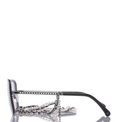Chanel Chain Square Sunglasses 4244 Black 3 of 9