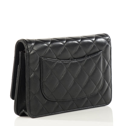Chanel Lambskin Quilted Wallet On Chain WOC Black 3 of 8