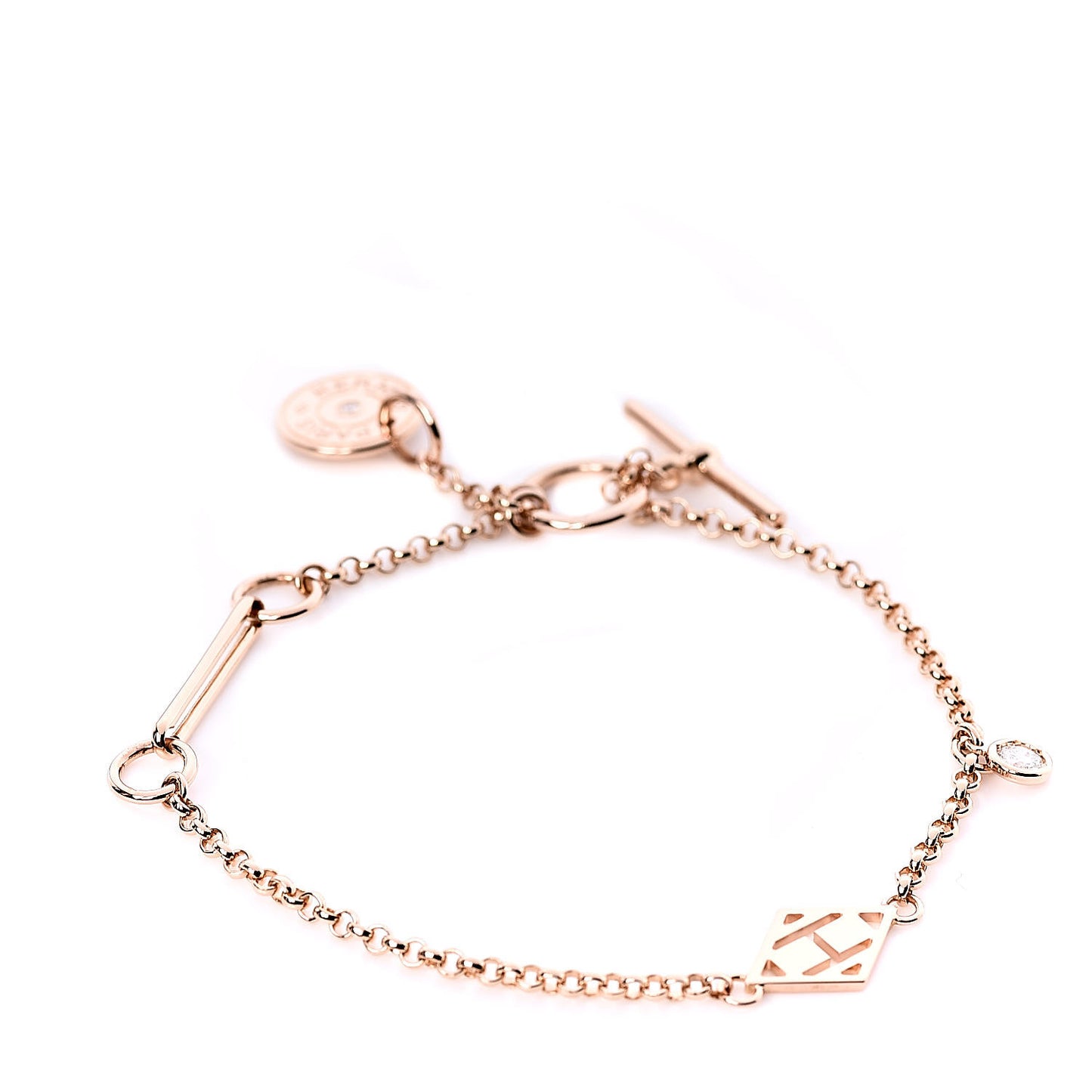 18K Rose Gold Diamond Gambade Bracelet ST