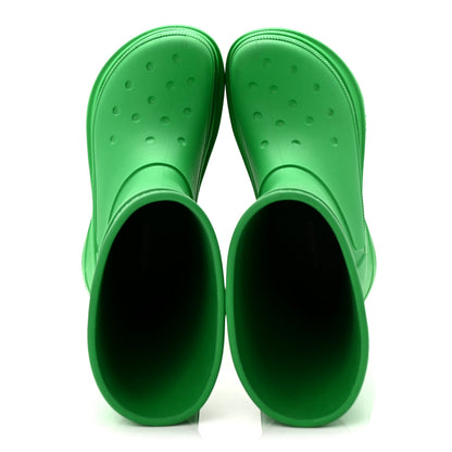 Balenciaga X CROCS Rubber Womens Rain Boots 36 Grass Green 5 of 10